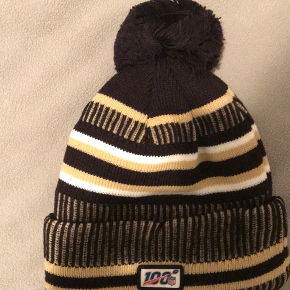 New Era New Orleans Saints Pom Sport Knit Hat - Picture 4 of 7